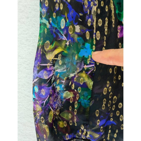 Shoshanna Madeline Gown Metallic Long sleeve Size 14 - Picture 8 of 8